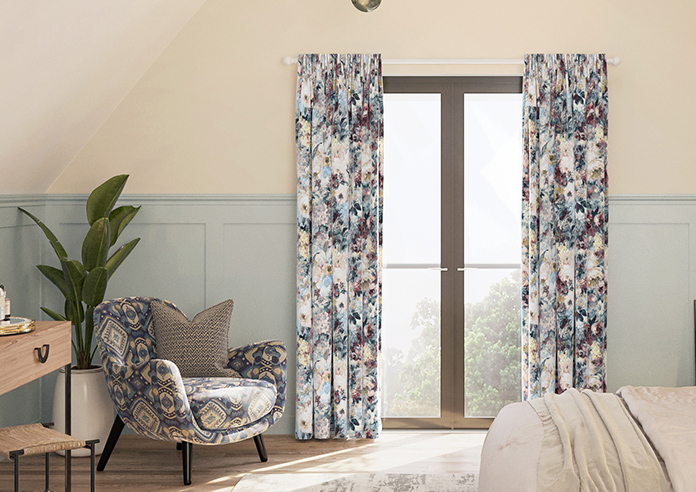 Philippa, Petrol - Made to Measure Curtains - Image 3